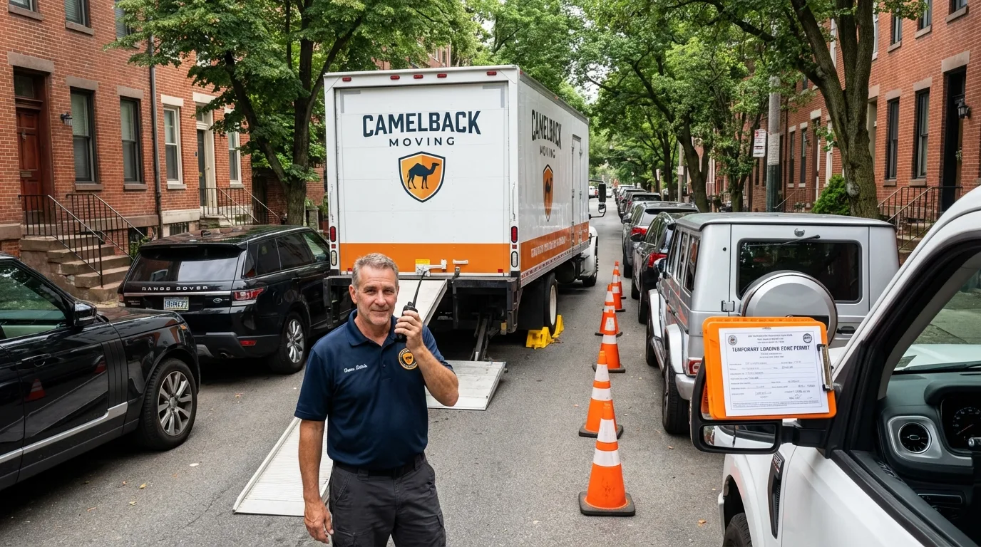 City street loading permit setup in East Brunswick, NJ